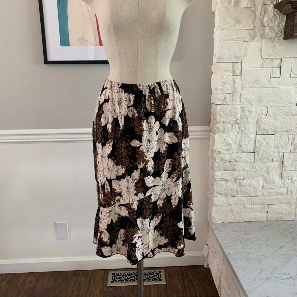 Vintage 2 Piece Set Y2K 90s Claudia Richard Skirt & Top Neutral Travel Sz Small